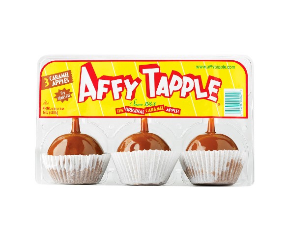 Affy Tapple Plain Caramel Apples - 3pk -12oz