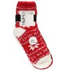 Memoi Women's 3 Pair Pack Snowflake Cozy Crew Socks Chili Pepper 9-11 - 4 of 4