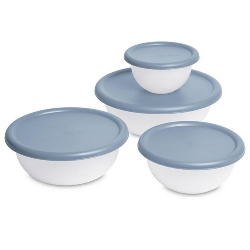 Sterilite 8 Piece Plastic Kitchen Covered Bowl Mixing Set with Lids, 2 of 7