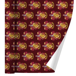 Harry Potter Gryffindor Painted Crest Gift Wrap 30" x 72" - 1 of 4