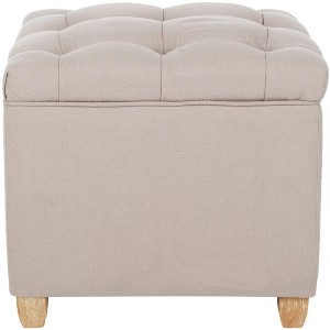 Joanie Ottoman - Taupe - Safavieh - 1 of 4