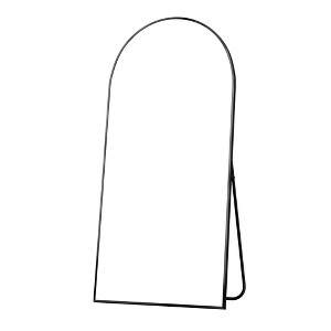 HomeRoots 71" Black Metal Arch Freestanding Framed Full Length Mirror - 1 of 4