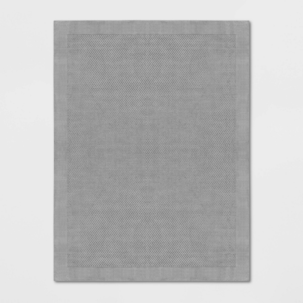 9X12 Basket Weave Solid Tufted Area Rug Light Gray Made By Design For Sale