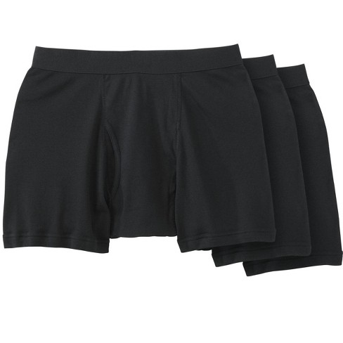 Kingsize Men's Big & Tall Cotton Mid-length Briefs 3-pack - Big - 4xl,  Black Underwear : Target