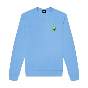 Dalix Alien Embroidered Fleece Crewneck Long Sleeve Sweatshirt Mens - 1 of 4