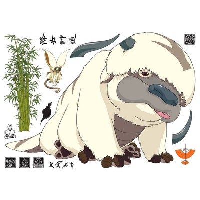 Avatar Appa Giant Peel & Stick Kids' Wall Decals - RoomMates: Character Wall Stickers, Self-Adhesive, 14 Pieces