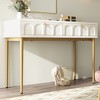 Bella Depot 39.37''W Modern Metal leg 2 drawer dressing table - 3 of 4