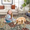 Acekool Vintage Distressed Runner Rug 2x6 - Machine Washable Non Slip Low Pile Rug for Kitchen, Bedroom, Laundry Room, Red/Brown - 4 of 4