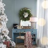 TopComfy Decorative Object Glass Christmas Ball Ornaments Glitter Flocking Set for Holiday Decor, Silver, 3.9"*3.9"*3.9" - 3 of 4