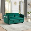 Modern 55" Convertible Velvet Sleeper Sofa Bed with Adjustable Backrest, Compact Pull-Out Loveseat for Small Apartments or Offices–The Pop Home - 2 of 4