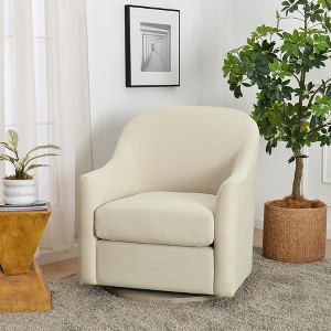 KINWELL 30" Wide Nursery Swivel Glider Chair Upholstered Armchair - 1 of 4