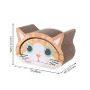 Opal Modern Cardboard Happy Cat Head 2-in-1 Cat Cave Scratcher with Built-In Bell Toys and Catnip - image 3 of 4