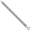 Black Bow Jewelry Sterling Silver 12mm Fancy Byzantine Link Chain Bracelet, 7.5 Inch - 2 of 4