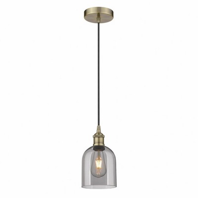 Bella - 1 Light Cord Hung Mini Pendant In Industrial Style-9.5 Inches Tall and 5.5 Inches Wide
