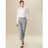 INSPIRE CHIC Women's High Waist Elastic Back Two Slant Pockets Office Work Ankle Pants - 3 of 4