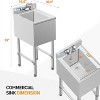winado 1 Compartment 304 Stainless Steel Bar Sink - 2 of 4