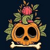 Men's Design By Humans Halloween with Rose Illustration By rukurustudio T-Shirt - 2 of 2