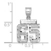 Black Bow Jewelry 14k White Gold, Varsity Collection, Small D/C Pendant, Number 65 - 2 of 3
