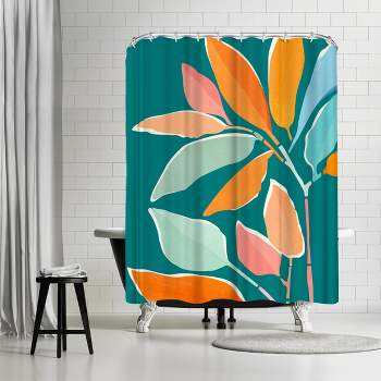 Americanflat 71X74 Floral Shower Curtain by Sabina Fenn