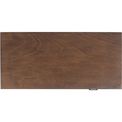 Remy Brown Mid-Century Wood Writing Desk with Drawer