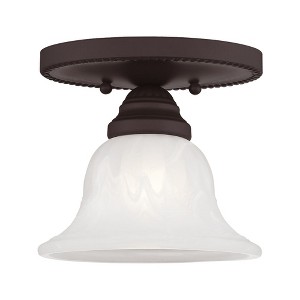 Livex Lighting Edgemont 1 - Light Flush Mount in  Bronze - 1 of 1