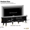 75" Mid-Century Modern Fluted TV Stand with Sliding Doors & Charging Station for 80” TV,Living Room or Bedroom-Baofuwish - 4 of 4