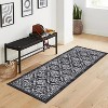Washable Area Rug with Modern Floral Design, Low Pile, Non-Slip and Non-Shedding Carpet, Foldable Farmhouse Style for Entryway and Bedroom - 2 of 4