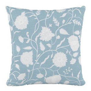 Polyester Square Pillow In Dahlia Icy Blue - Skyline Furniture