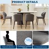 Dining Chair Set of 2,Modern Upholstered Kitchen Chairs with Ergonomic Back Support,Dining Room Chairs with Wood Legs for Kitchen Dining Room - 4 of 4