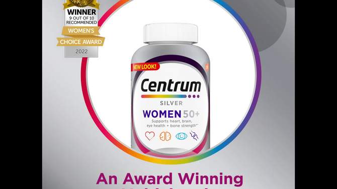 Centrum Silver Women 50+ Multivitamin / Multimineral Dietary Supplement Tablets, 2 of 14, play video