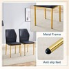 PAGED Luxury Dining Chairs Set of 6 Vertical Stripe Back Dining Room Chairs with Metal Legs for Dining Room, Kitchen - 2 of 4