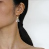 925 Sterling Silver Christmas Tree Drop Earrings, Hypoallergenic Gift. - 4 of 4