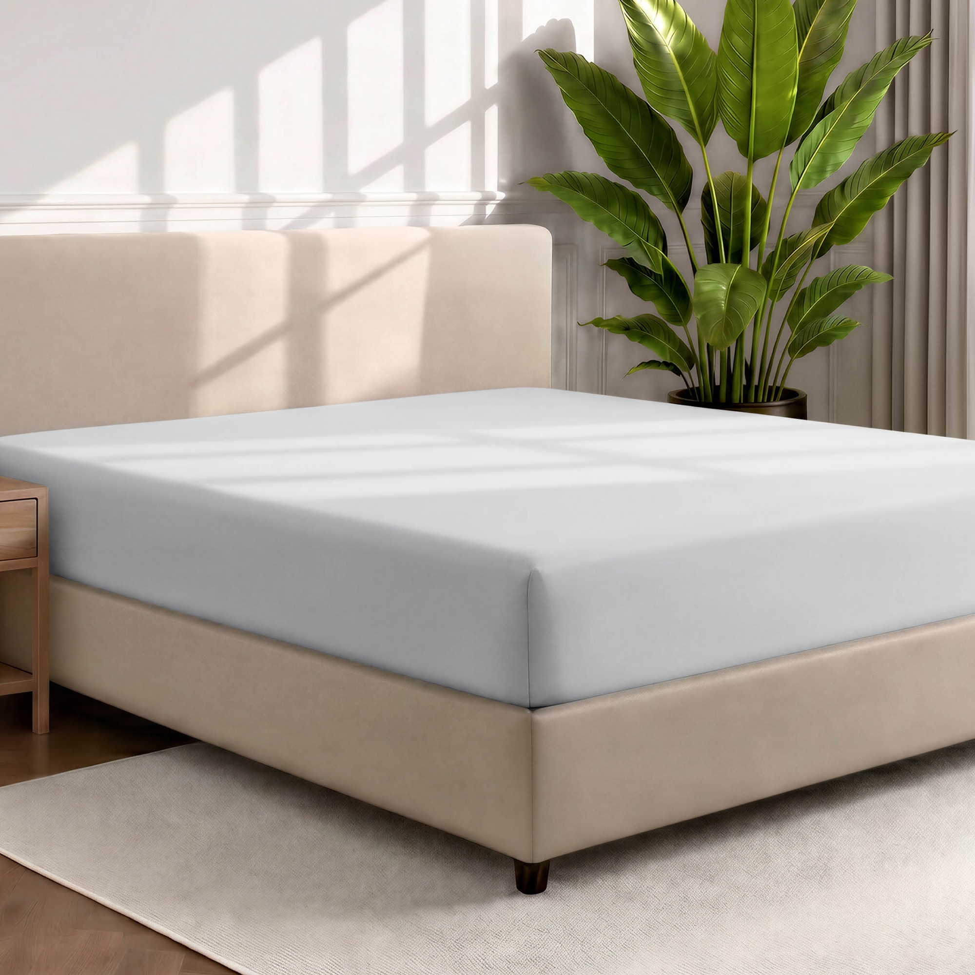 Ultra Soft Brushed Fitted Sheet by Bare Home - Full, Cloud Grey