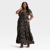 Women's Flutter Short Sleeve Maxi Empire Waist Dress - Ava & Viv™ - 3 of 3