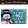 Briarwood Lane Winter Coir Doormat 30x18 Happy Let It Snow Snowman For Winter Coir Doormat - 3 of 3