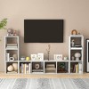 Tangkula 3-Cube Bookshelf Modern Vertical Bookcase w/ Back Guardrail & Anti-tipping Kits - 3 of 4