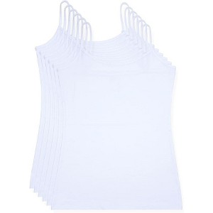 Studio 3 Women's Basic Cami Tank Tops Adjustable Spaghetti Strap Essential Camisole Value Pack - 1 of 3