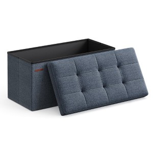 SONGMICS 30" Storage Ottoman Bench Ottoman with Storage Footstool Hold up to 660 lb for Bedroom Living Room - 1 of 4