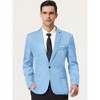 Lars Amadeus Men's Dress Slim Fit Single Breasted One Button Prom Suit Sports Blazer - 2 of 4