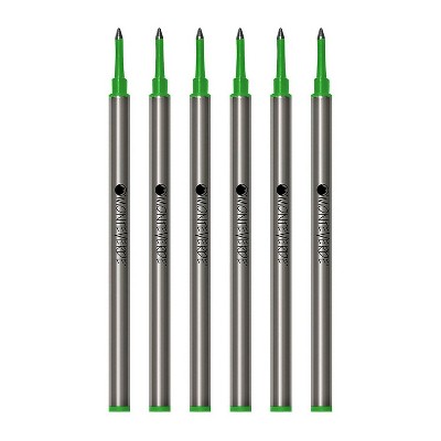 Monteverde Rollerball Pen Refill Medium Point Green Ink 6 Pack (W233GN)