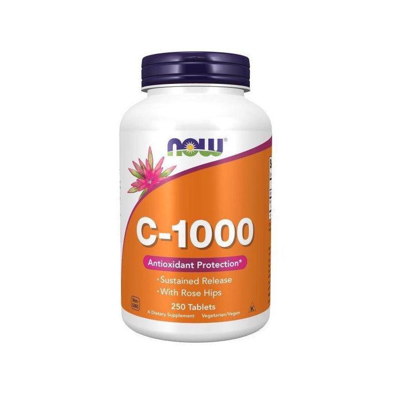Now Foods C-1000 With Rose Hips Time Release  -  250 Sustained Release Tablet, 1 of 4