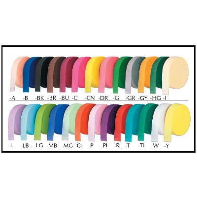 Beistle 85' Festive Crepe Streamer; Light Green 7/Pack 55336-LG
