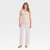 Smocked Wide Leg Gauze Maternity Pants - Isabel Maternity by Ingrid & Isabel™ White - 3 of 3