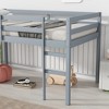 Dolonm Solid Wooden, Rubber Wooden Twin Loft Bed with Ladder, Bed Platform of Strengthened Slats - 4 of 4