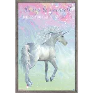 Trends International Unicorn On Pastels Framed Wall Poster Prints - 1 of 4
