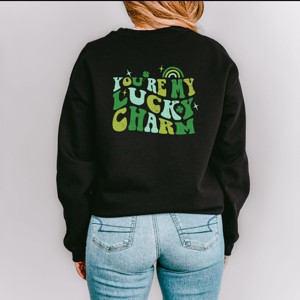Simply Sage Market You're My Lucky Charm Front And Back Sweatshirt - 1 of 4