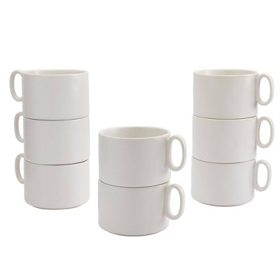 15oz 8pk Stoneware Chef Stack Mugs with Handles - Tabletops Gallery