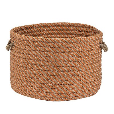Colonial Mills Cabana Basket - Orange 15"x15"x12"  100% Polypropylene Round