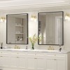 Apmir H Rectangular High-Strength Tempered Glass and Aluminum Alloy Framed French Cleat Mounted Wall Decor Bathroom Vanity Mirror in Matte Black - 2 of 4