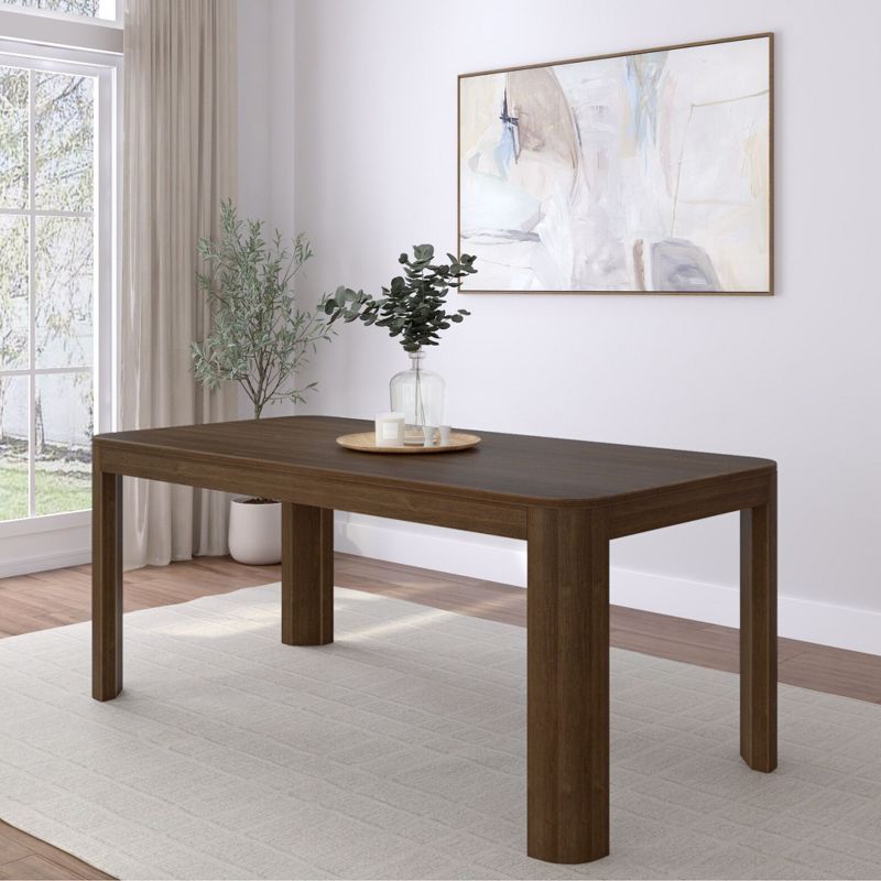 Plank+Beam Contour Dining Table, 72" Solid Wood Kitchen Table, Modern Round Table For 6, Large Kitchen & Dining Table for Home and Dining Room, 2 of 6